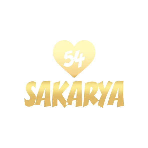 Kalpli 54 Sakarya Araba Sticker 17x17 Cm Gold ürün görseli 1