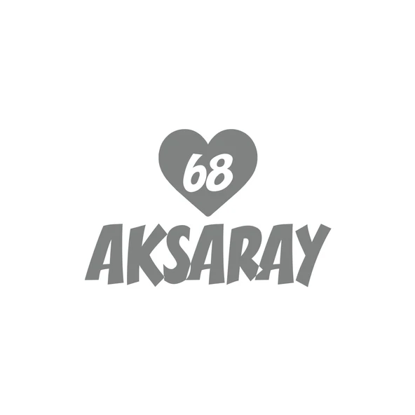 Kalpli 68 Aksaray Araba Sticker 17x17 Cm Gri ürün görseli 1