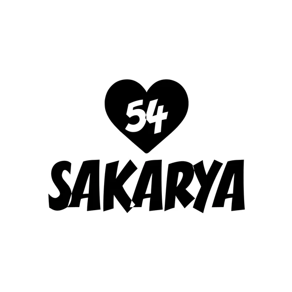 Kalpli 54 Sakarya Araba Sticker 17x17 Cm Siyah ürün görseli 1