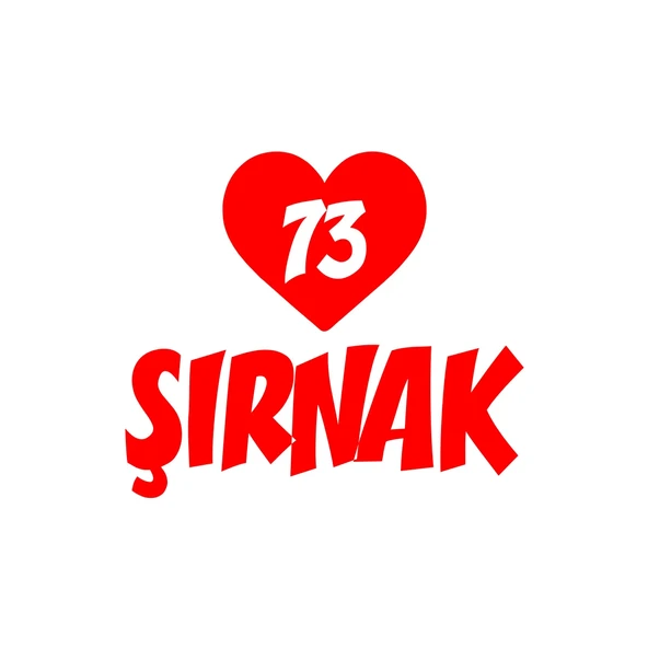 Kalpli 73 Şırnak Araba Sticker 17x17 Cm Kırmızı ürün görseli 1