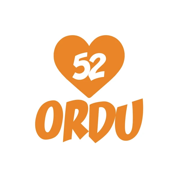 Kalpli 52 Ordu Araba Sticker 17x17 Cm Turuncu ürün görseli 1