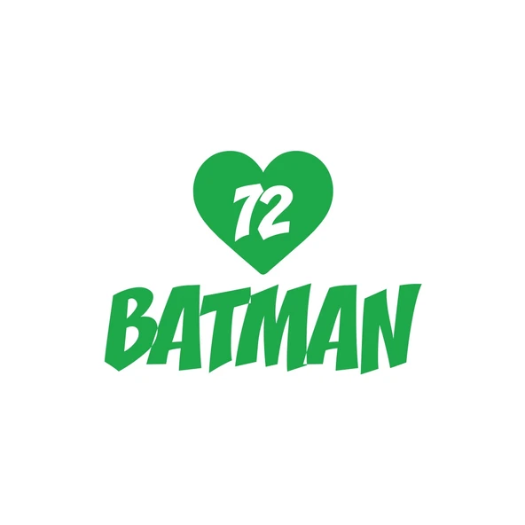 Kalpli 72 Batman Araba Sticker 17x17 Cm Yeşil ürün görseli 1