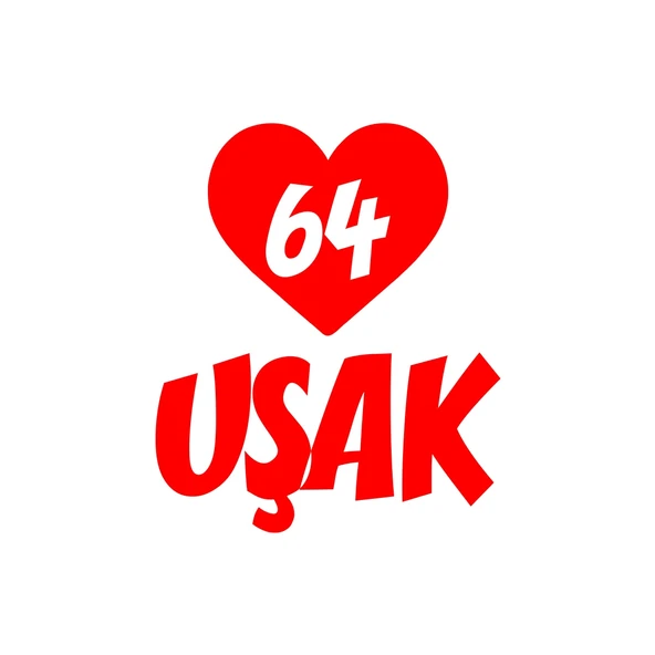 Kalpli 64 Uşak Araba Sticker 17x17 Cm Kırmızı ürün görseli 1