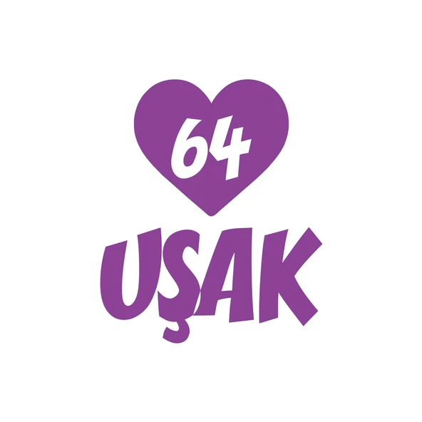 Kalpli 64 Uşak Araba Sticker 17x17 Cm Mor ürün görseli 1