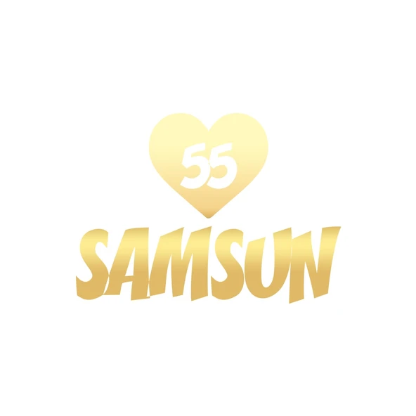 Kalpli 55 Samsun Araba Sticker 17x17 Cm Gold ürün görseli 1