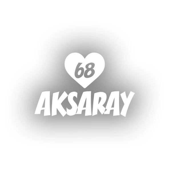 Kalpli 68 Aksaray Araba Sticker 17x17 Cm Beyaz ürün görseli 1