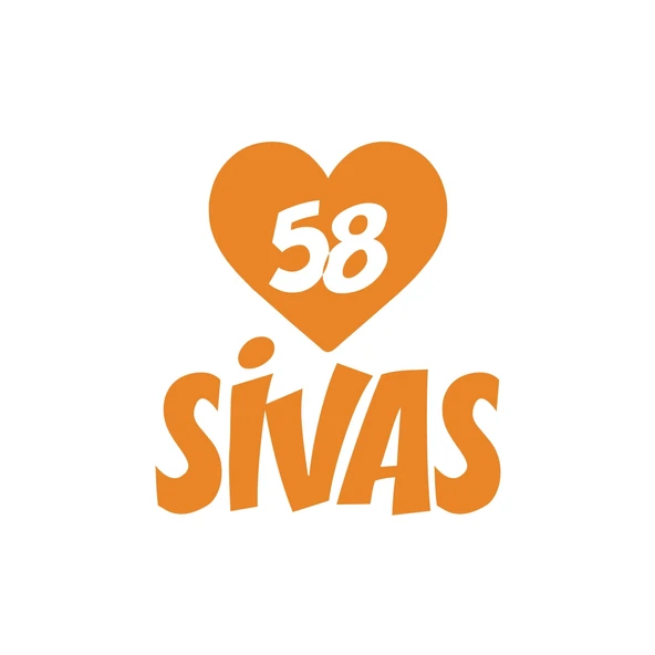 Kalpli 58 Sivas Araba Sticker 17x17 Cm Turuncu ürün görseli 1
