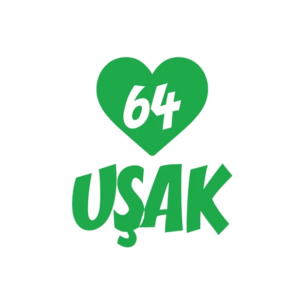 Kalpli 64 Uşak Araba Sticker 17x17 Cm Yeşil ürün görseli 1