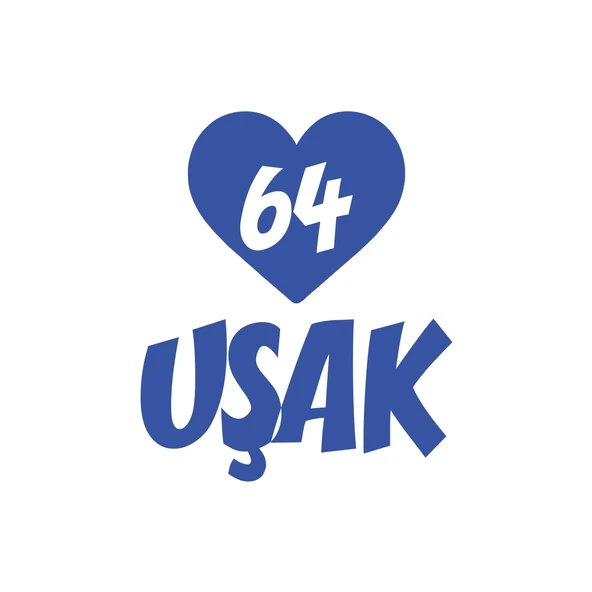 Kalpli 64 Uşak Araba Sticker 17x17 Cm Mavi ürün görseli 1