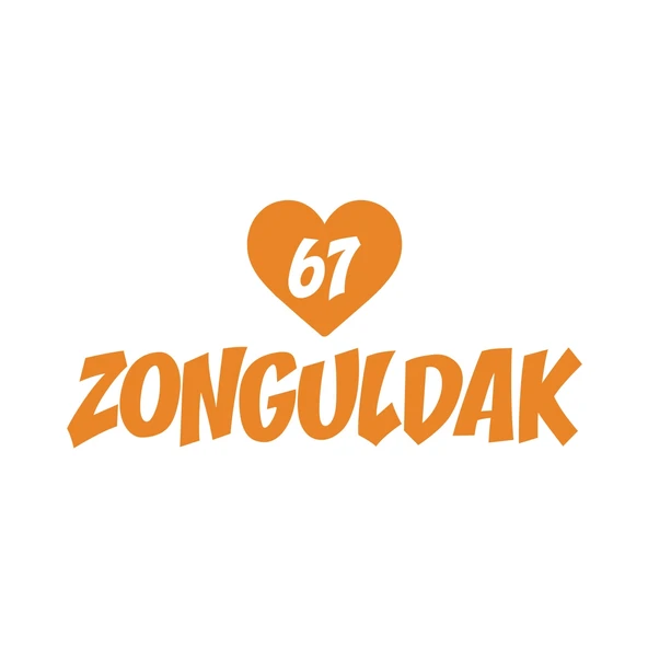 Kalpli 67 Zonguldak Araba Sticker 17x17 Cm Turuncu ürün görseli 1