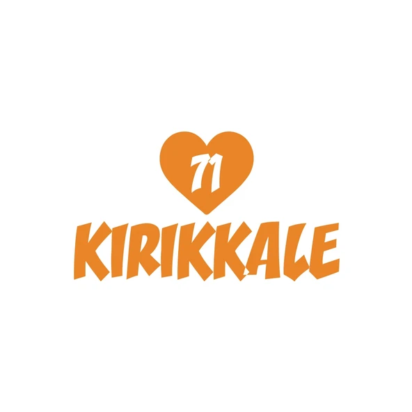 Kalpli 71 Kırıkkale Araba Sticker 17x17 Cm Turuncu ürün görseli 1