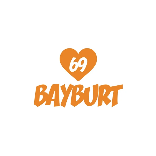 Kalpli 69 Bayburt Araba Sticker 17x17 Cm Turuncu ürün görseli 1