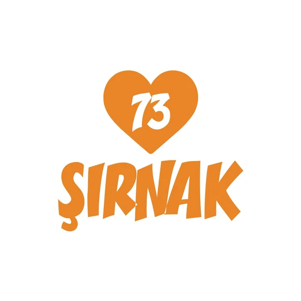 Kalpli 73 Şırnak Araba Sticker 17x17 Cm Turuncu ürün görseli 1