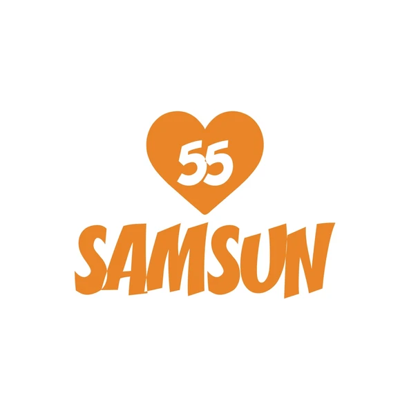 Kalpli 55 Samsun Araba Sticker 17x17 Cm Turuncu ürün görseli 1