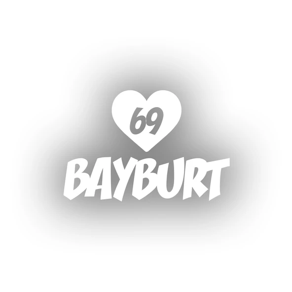 Kalpli 69 Bayburt Araba Sticker 17x17 Cm Beyaz ürün görseli 1