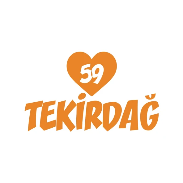 Kalpli 59 Tekirdağ Araba Sticker 17x17 Cm Turuncu ürün görseli 1