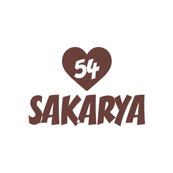 Kalpli 54 Sakarya Araba Sticker 17x17 Cm Kahverengi ürün görseli 1