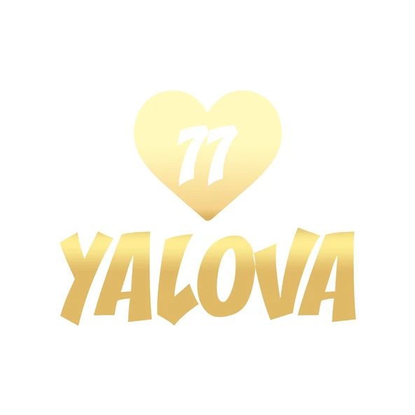 Kalpli 77 Yalova Araba Sticker 17x17 Cm Gold ürün görseli 1