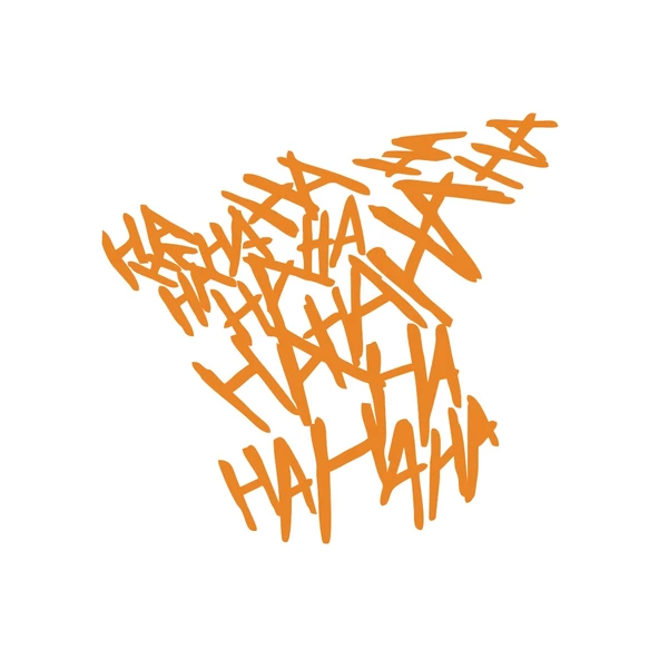 Hahahaha Araba Sticker 17x17 Cm Turuncu ürün görseli 1