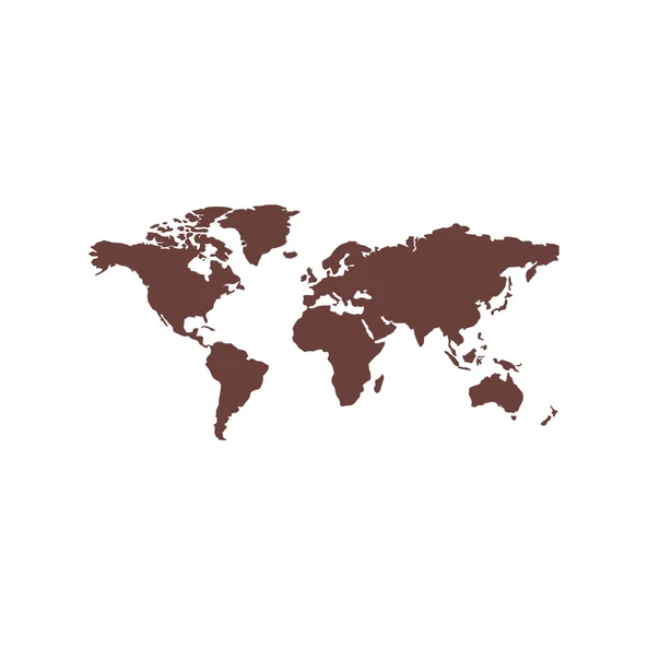 Dünya Haritası Araba Sticker 17x17 Cm Kahverengi ürün görseli 1