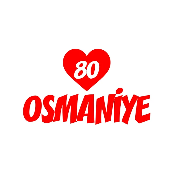 Kalpli 80 Osmaniye Araba Sticker 17x17 Cm Kırmızı ürün görseli 1