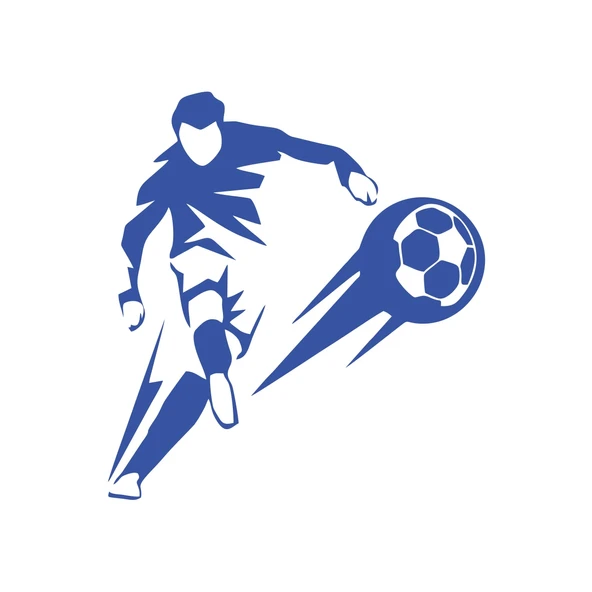 Futbol Oynayan Adam Araba Sticker 17x17 Cm Mavi ürün görseli 1