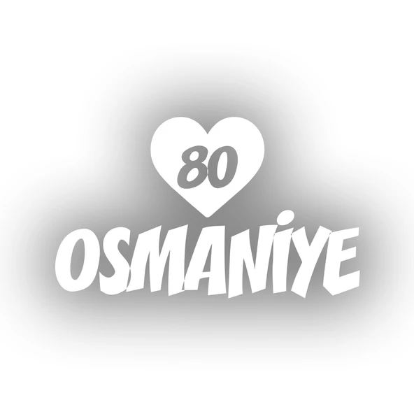 Kalpli 80 Osmaniye Araba Sticker 17x17 Cm Beyaz ürün görseli 1