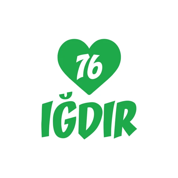 Kalpli 76 Iğdır Araba Sticker 17x17 Cm Yeşil ürün görseli 1