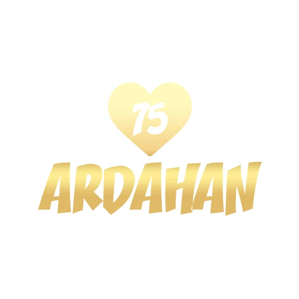 Kalpli 75 Ardahan Araba Sticker 17x17 Cm Gold ürün görseli 1