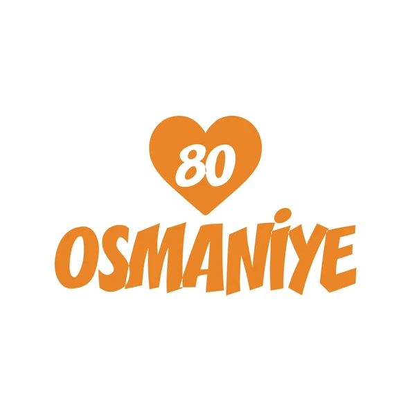Kalpli 80 Osmaniye Araba Sticker 17x17 Cm Turuncu ürün görseli 1