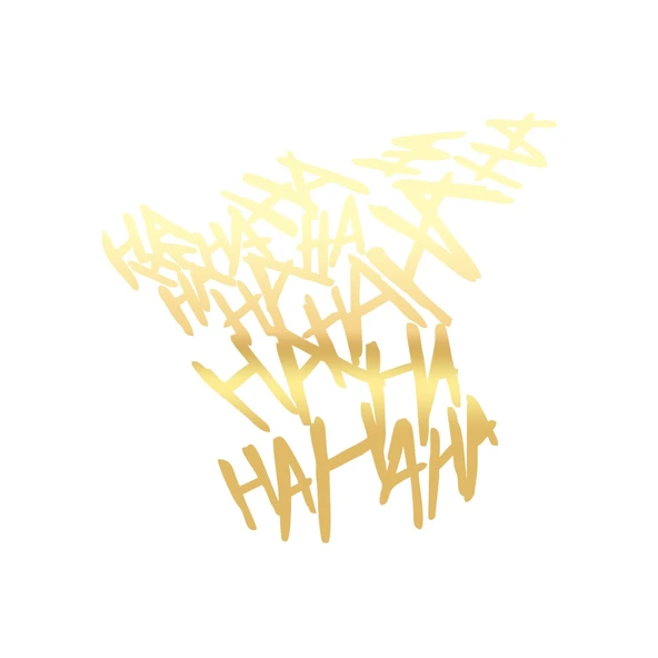 Hahahaha Araba Sticker 17x17 Cm Gold ürün görseli 1