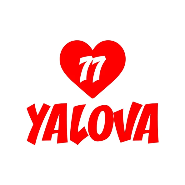 Kalpli 77 Yalova Araba Sticker 17x17 Cm Kırmızı ürün görseli 1
