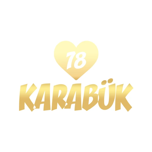 Kalpli 78 Karabük Araba Sticker 17x17 Cm Gold ürün görseli 1