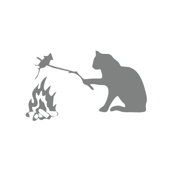 Kamp Yapan Kedi Araba Sticker 17x17 Cm Gri ürün görseli 1