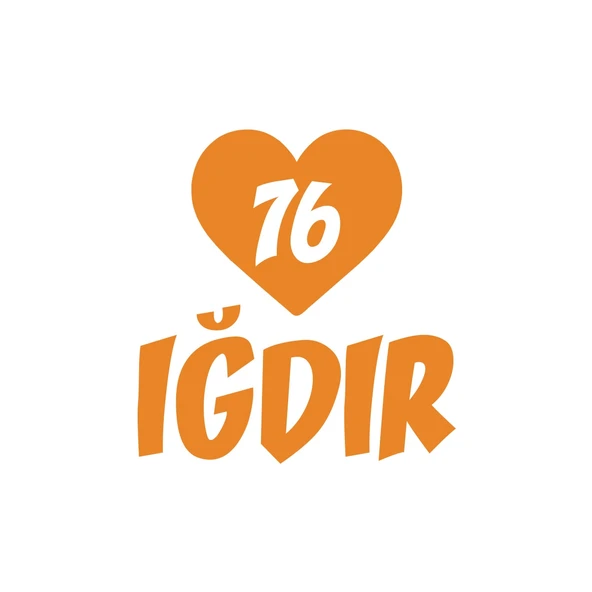Kalpli 76 Iğdır Araba Sticker 17x17 Cm Turuncu ürün görseli 1