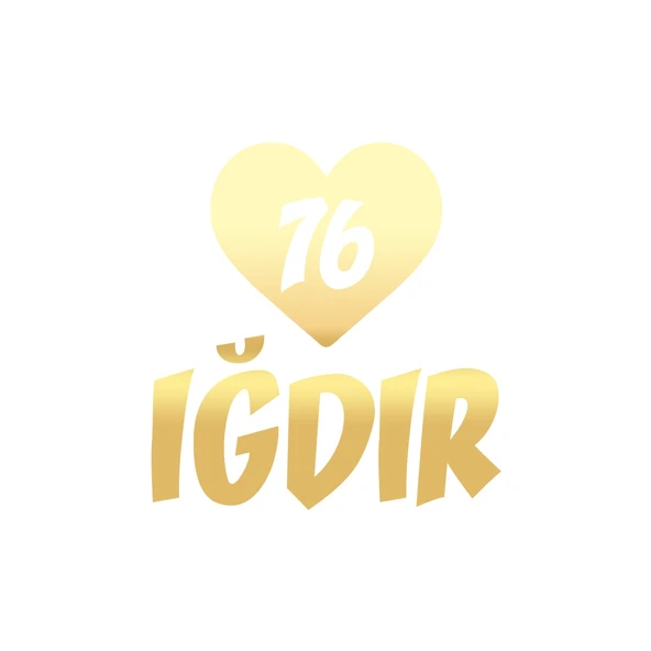 Kalpli 76 Iğdır Araba Sticker 17x17 Cm Gold ürün görseli 1