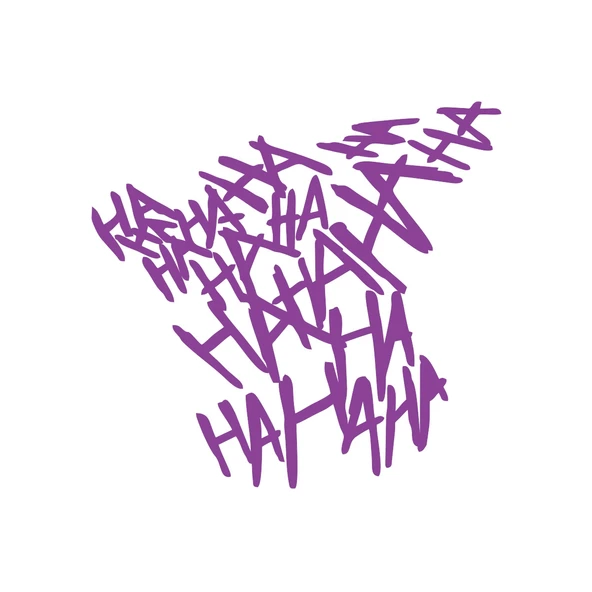 Hahahaha Araba Sticker 17x17 Cm Mor ürün görseli 1