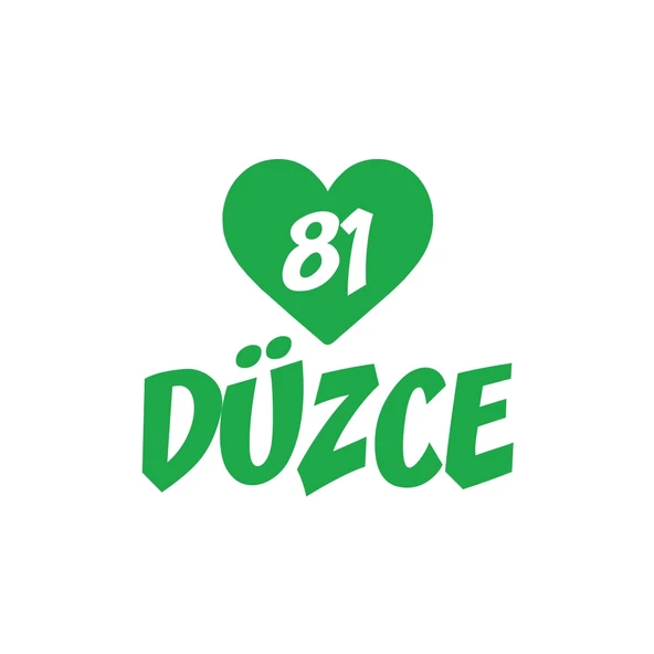 Kalpli 81 Düzce Araba Sticker 17x17 Cm Yeşil ürün görseli 1