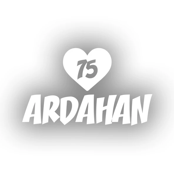 Kalpli 75 Ardahan Araba Sticker 17x17 Cm Beyaz ürün görseli 1