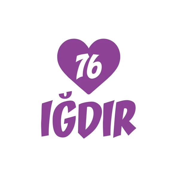 Kalpli 76 Iğdır Araba Sticker 17x17 Cm Mor ürün görseli 1