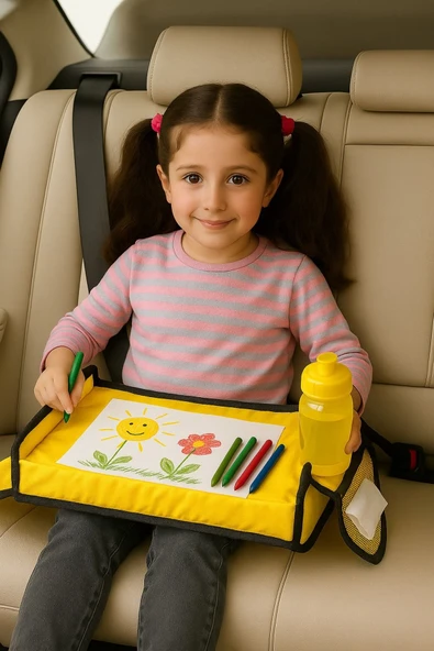 Katlanabilir Pratik Çocuk Aktivite Masası Oto Koltuk Sehpası ürün görseli 1