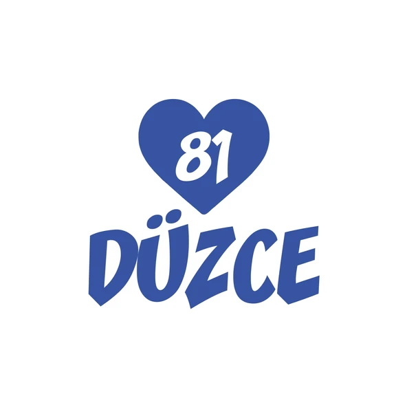 Kalpli 81 Düzce Araba Sticker 17x17 Cm Mavi ürün görseli 1