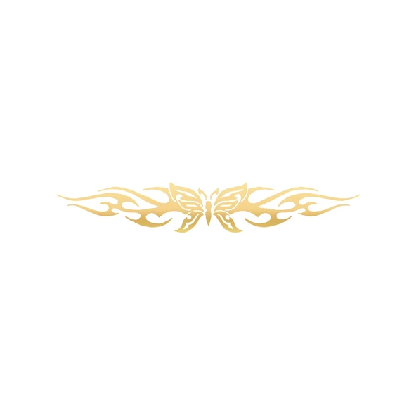Alevli Kelebek Araba Sticker 17x17 Cm Gold ürün görseli 1