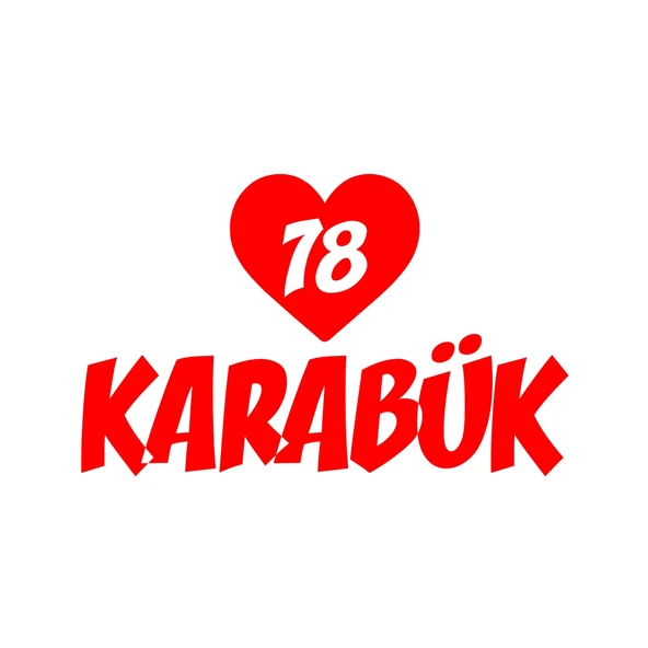 Kalpli 78 Karabük Araba Sticker 17x17 Cm Kırmızı ürün görseli 1