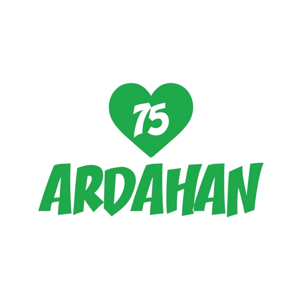 Kalpli 75 Ardahan Araba Sticker 17x17 Cm Yeşil ürün görseli 1