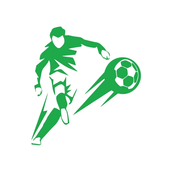 Futbol Oynayan Adam Araba Sticker 17x17 Cm Yeşil ürün görseli 1
