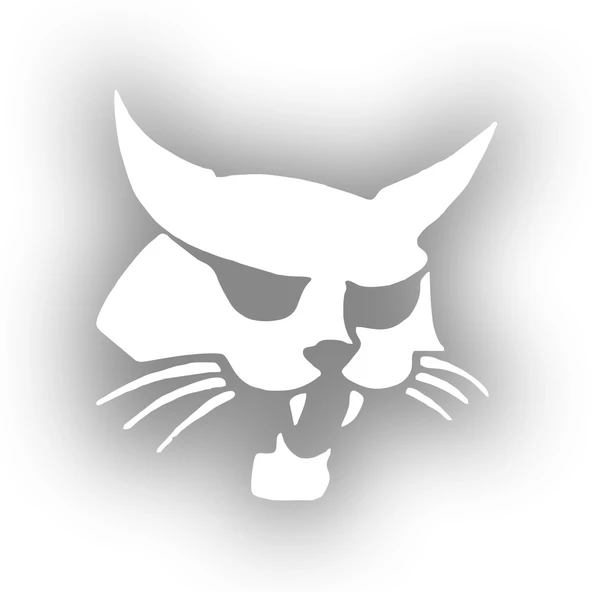Samuray Kedi Araba Sticker 17x17 Cm Beyaz ürün görseli 1