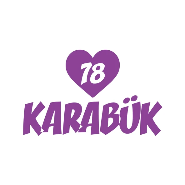 Kalpli 78 Karabük Araba Sticker 17x17 Cm Mor ürün görseli 1