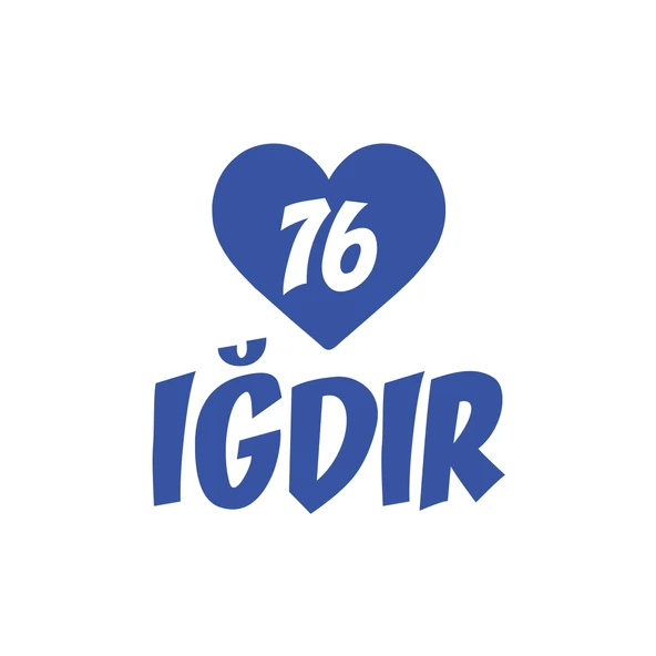 Kalpli 76 Iğdır Araba Sticker 17x17 Cm Mavi ürün görseli 1