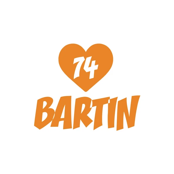 Kalpli 74 Bartın Araba Sticker 17x17 Cm Turuncu ürün görseli 1